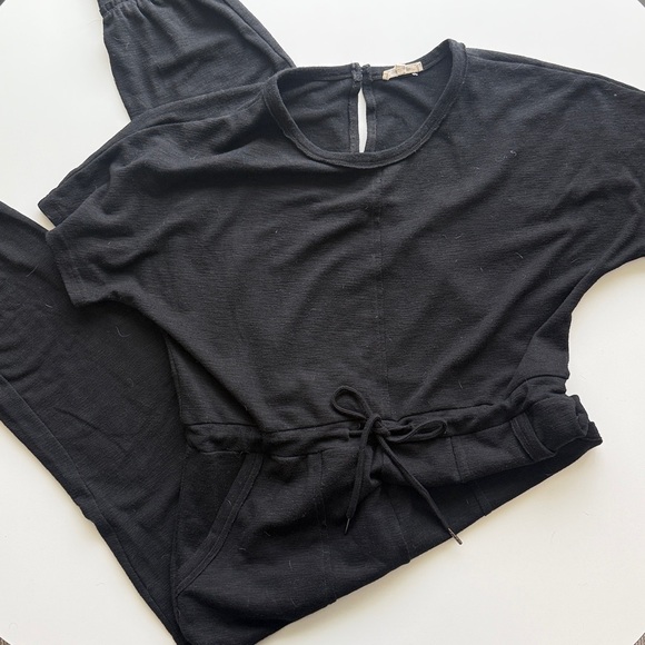 In Loom black short sleeve pant jumpsuit Large - Picture 2 of 8